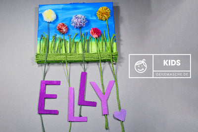 Geiles DIY for kids: Tür- oder Wandbild mit Namen